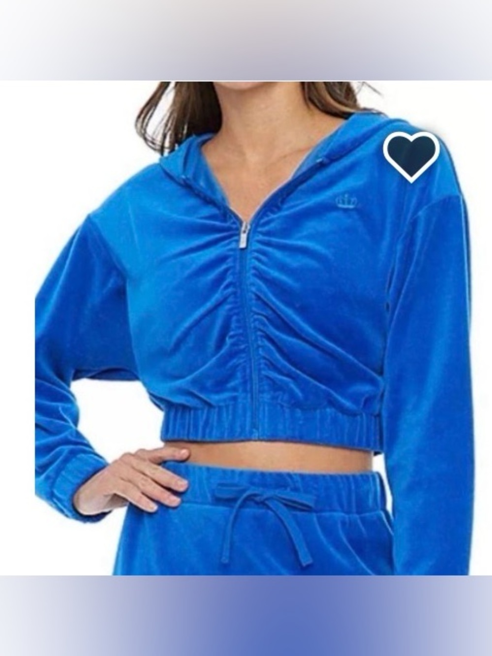 NWT Juicy Couture Blue Terrycloth Hoodie